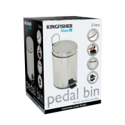 Kingfisher Home 3L Stainless Steel Pedal Bin
